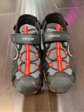 Geox Kids' Black & Red Active Sandals